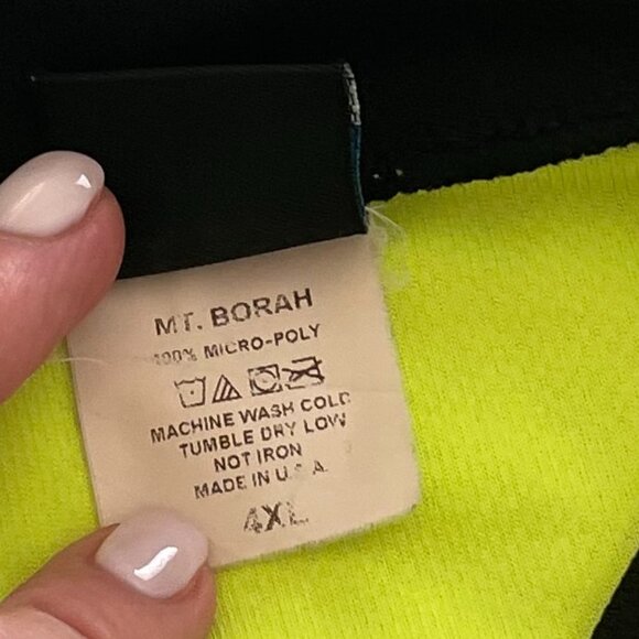 Mt. Borah Men's Yellow Black Short Sleeve Cycling Biking 3/4 Zip Jersey 4XL - Picture 4 of 8